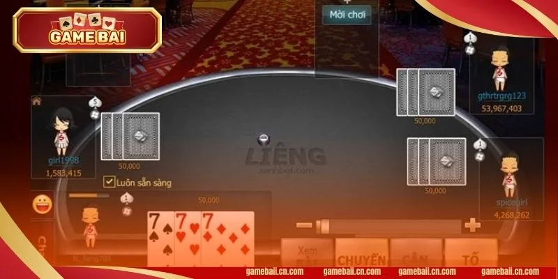 Bài Liêng 3 cây có sự phân chia các giá trị tay bài rất rõ ràng.